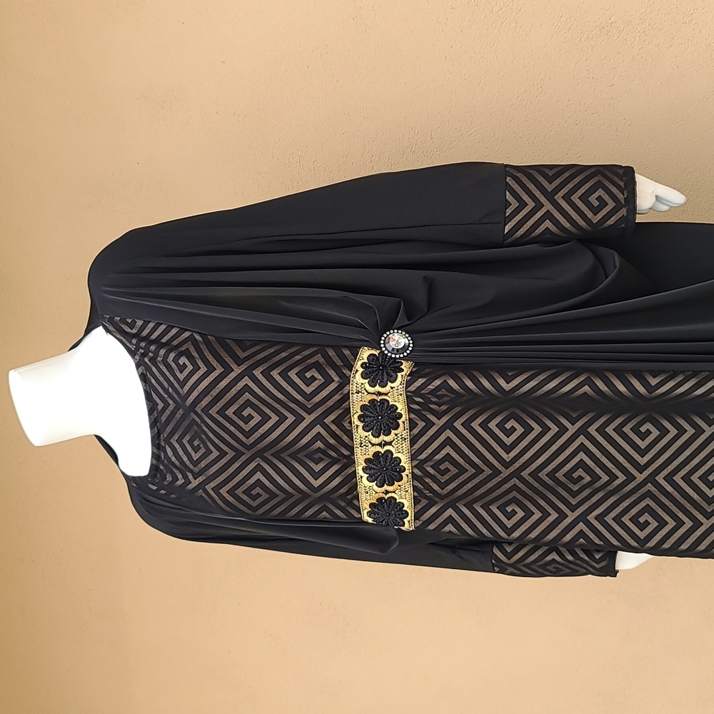 DUBAI CUSTOM ABAYA Wedding Dress Evening Kaftan Robe Maxi Thobe Scarf XL 1X 2X - Picture 11 of 16